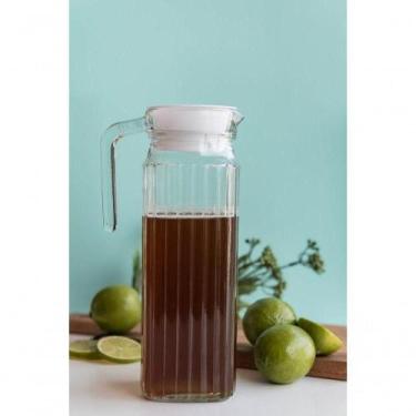 Imagem de Jarra de Vidro Frigo 1L para Geladeira com Alça Ergonômica e Bico Dire