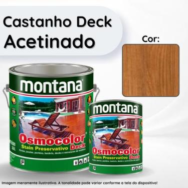 Imagem de Osmocolor Stain Castanho UV Deck Acetinado 3,6L Madeira Proteção para 