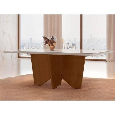 Imagem de Mesa de Jantar 120X90 Off White/Imbuia Serig Off White Nevada Rufato