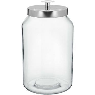 Imagem de Pote Home&Co 30x16x16cm Vidro Transparente 4L para Cozinha Mantimentos