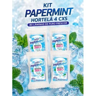 Imagem de KIT COM 80 LÂMINAS REFRESCANTES PAPERMINT HORTELÃ Zero Açúcar