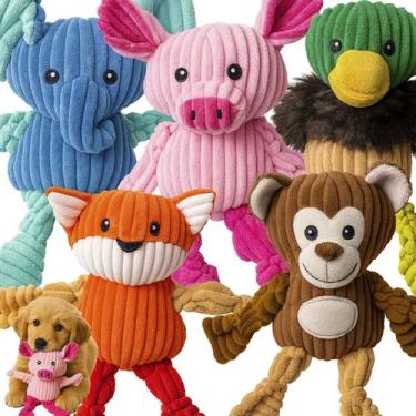Imagem de Joguetes de pelúcia com apito para cães Jalousie, pacote com 5 unidade