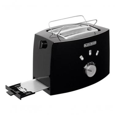 Imagem de Torradeira TO810 com 7 Níveis de Tostagem Função Descongelar e Aquecer Preto Black + Decker 800W 220V