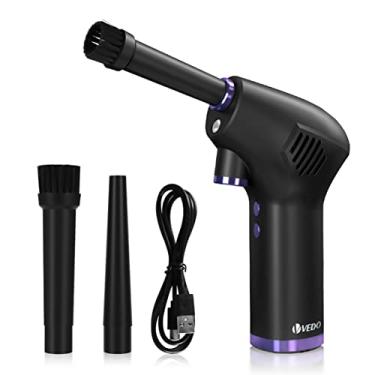 Imagem de Espanador de Ar Elétrico, Soprador de Ar Sem Fio, Espanador de Ar Comprimido Recarregável de 45.000 RPM, Dois Modos de Partida Inteligentes, Destruidor de Poeira Reutilizável