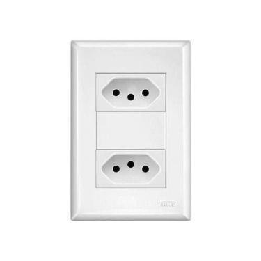 Imagem de Conjunto 4X2 Tomada Dupla 20A Evidence - Fame