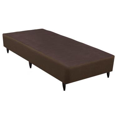 Imagem de Base Sommier Linho Marrom Solteiro (88x188x23) - Ortobom