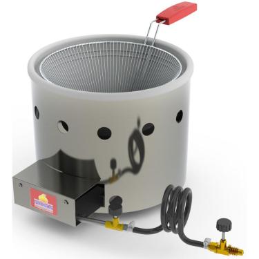 Imagem de Fritadeira Tacho 3 Litros A Gás Aço Inox Frituras Salgados