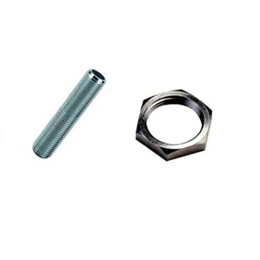 Imagem de Kit 10 Niples M10 5cm + 20 Porcas Sextavadas M10 Abajur