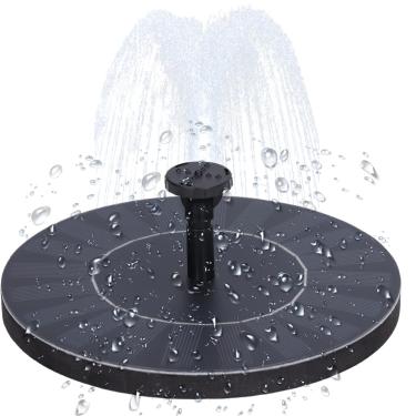 Imagem de Bomba solar de fonte de banho para pássaros, fonte solar de 2,5 W com 5 bicos, bomba de fonte de água flutuante movida a energia solar para jardim, lagoas, piscina, aquário, exterior e aquário