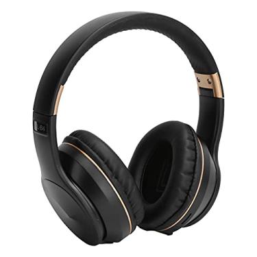 Imagem de ASHATA Fones de ouvido Bluetooth, fones de ouvido sem fio, fone de ouvido Bluetooth com baixo estéreo dobrável, fones de ouvido Bluetooth 5.0, cartão de memória de suporte, para esportes viagem escritório casa