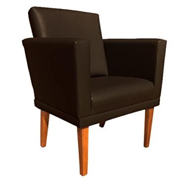 Imagem de Poltrona Decorativa Para Clínica e Recepção - Berlim (Suede Marrom)