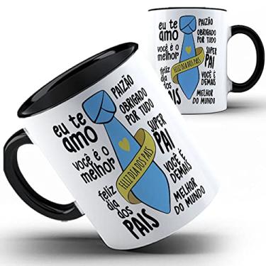Imagem de Caneca preta Gravata papai feliz dia dos pais