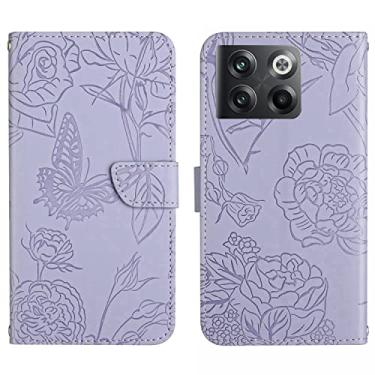 Imagem de For OnePlus 10T / Ace Pro HT03 Skin Feel Butterfly Embossed Flip Leather Phone Case