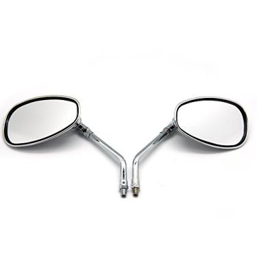 Imagem de OKSTNO 2 x espelhos laterais de motocicleta cromado personalizado retrovisor 10 mm suporte de adaptador para Honda Shadow REBEL 250 NIGHTHAWK VT 1300 1800 CB 500 550 600 650 750 900 1000 CruiserOKSTNO prata OK-TY-9