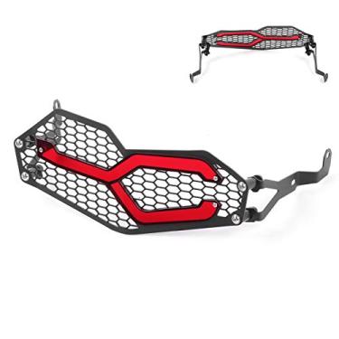 Imagem de Grelha de farol, substituição de protetor de abajur de farol dianteiro de motocicleta para F750GS/ F850GS 2018-2019 (vermelho)