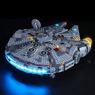 Imagem de GEAMENT LED Light Kit for Version 2019 Star Wars The Rise of Skywalker Millennium Falcon Compatible with 75257 Lego Starship Model (Lego Set Not Included)
