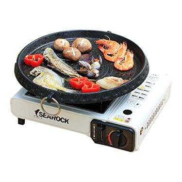 Imagem de Queimador de cassetes,Fogão Cassete portátil de dupla finalidade - Fogões de acampamento ao ar livre cooktop de dupla finalidade Fogão queimador de acampamento Mochila de queimador único para Aocate
