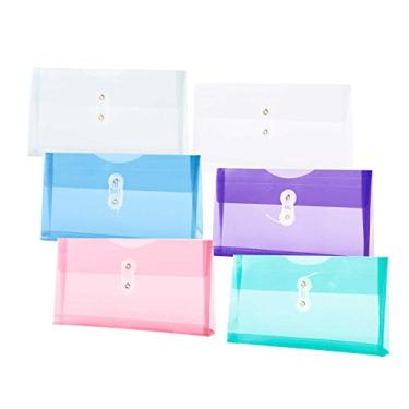 Imagem de Filexec, 1530, envelope de poliéster, carregamento lateral, tamanho xadrez, conjunto de 12 em 6 cores sortidas, 2 de cada fumaça, azul, vermelho, transparente, roxo, verde, modelo: 50050-1530