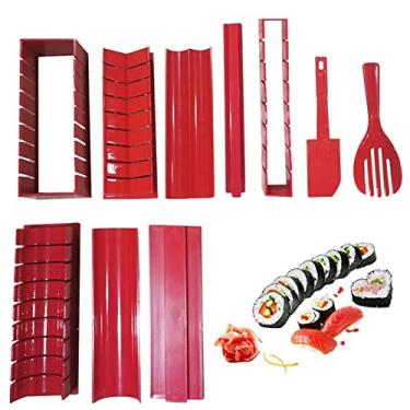 Imagem de para sushi - Sushi DIY Mold Set,Kit fácil fazer sushi, boa edição, rolo arroz sushi, espátula garfo, ferramenta caseira para sushi, utensílios cozinha Sritob