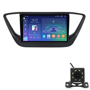 Imagem de Para Hyundai Verna 2017-2018 Android 12 Unidade estéreo de carro Rádio automático Rádio de 9 polegadas 2k Screen Touch CarPlay BT FM AM RDS DSP DSP SLATIL,Black,M6Pro 64