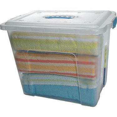 Imagem de Caixa organizadora box alta C/trava cristal Or11 23,5l São Bernardo