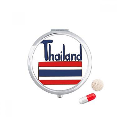 Imagem de Porta-comprimidos com bandeira nacional da Tailândia e bolso com padrão azul