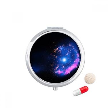 Imagem de Caixa de comprimidos espaciais Bright Mystery Nebula Universe Pocket Medicine Storage Box Dispenser recipiente