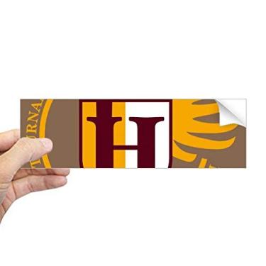 Imagem de DIYthinker Adesivo de para-choque retangular com escudo de espadas da Idade Média Valente para janela