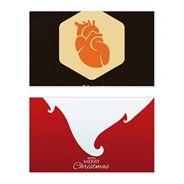 Imagem de Body Organs Heart Holiday Merry Christmas Cartões de parabéns Mensagem de Natal