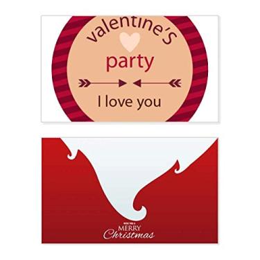 Imagem de Festa de Dia dos Namorados I Love You Arrows Coração Feriado Feliz Natal Cartão de Parabéns Mensagem de Letras de Natal