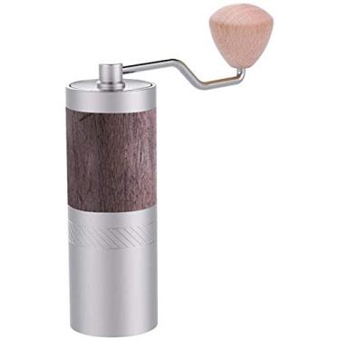 Imagem de JWCN Moedor de café manual, moedor de grãos de café portátil, hexágono, aço inoxidável, moedor de café cônico, desmontagem rápida para casa marrom
