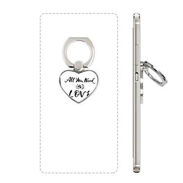 Imagem de All You Need is Love Sun Anel de telefone com citação de coração, suporte universal