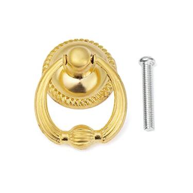 Imagem de Estilo Retro Anel Alças de Bronze Guarda-roupa Puxa Gabinete de Furo Único Puxar Maçanetas Auxiliares Multiuso para Móveis Duráveis, 7