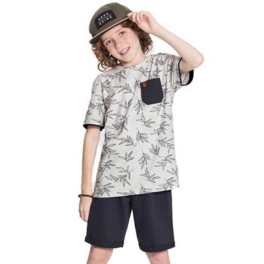 Imagem de Conjunto Infantil Menino Camiseta E Bermuda Alakazoo - Lunender