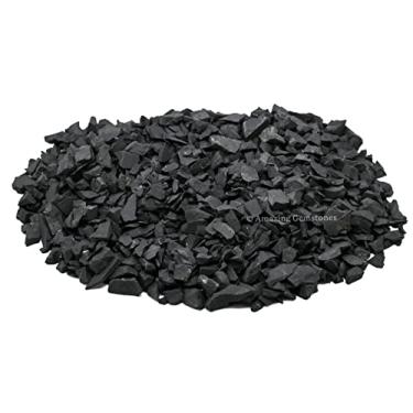 Imagem de Pedras de Shungite Brutas para Água - Filtro de Água de Carbono Shungite de 500 g - Rocha de Purificação de Água - Pedras Curativas para Decoração de Jardim Doméstico, Vasos, Plantas, Suculentas,