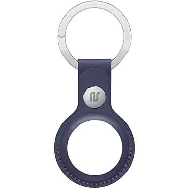 Imagem de Nandos-Store - Capa AirTag compatível com Apple AirTags - Capa protetora de silicone antiarranhões para chaveiro, mochilas, localizador de carteira - NSmart_store (Airtag 2021, Azul couro)