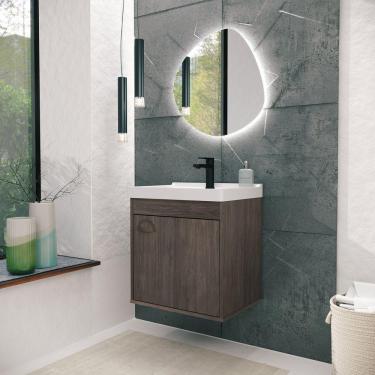 Imagem de Gabinete para Banheiro com Cuba 40cm Em MDF Cremona Riverzza Munique