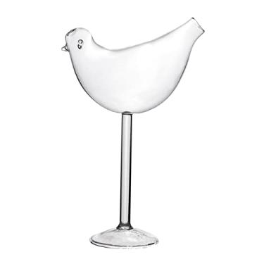 Imagem de Newmind Copos transparentes em forma de pássaro para coquetéis e bebidas
