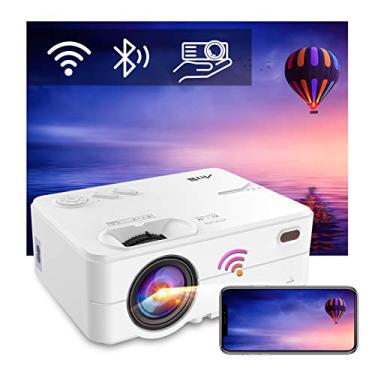 Imagem de Projetor com WiFi e Bluetooth, Artlii Enjoy2 Home Theater Bluetooth, tela gigante de 300 polegadas, suporte nativo 1080p, mini projetor de filme compatível com TV Stick, iOS, Android