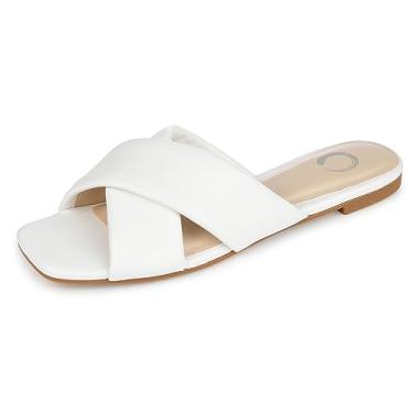 Imagem de Journee Collection Carlotta Slide Feminino, Branco, 6.5