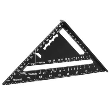 Imagem de Régua Triangular de Alumínio de 7 Polegadas Com Escalas Transparentes, Artesanato Requintado e Fácil Transporte para Marcenaria DIY