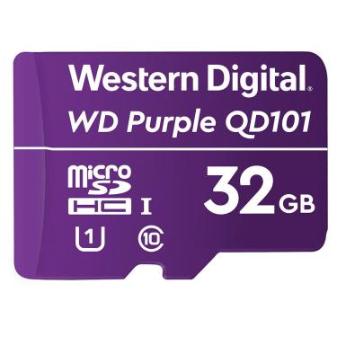 Imagem de Cartão De Memória Micro-SD 32 GB WD Purple™ Intelbras Durabilidade 5x Maior, Gravação Contínua 24/7