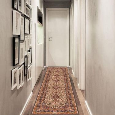 Imagem de Passadeira Tapete Sala/quarto Decorativo Carpet Classic Casa Meva Antiderrapante 240x66 Cm