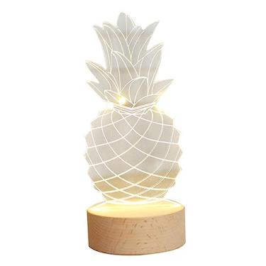 Imagem de Gadpiparty 1 Unidade Abacaxi Luz Noturna lâmpadas LED noturnas lâmpada de mesa de frutas decoração luz noturna de abacaxi luz noturna decorativa modelagem decorar Presente Chapa acrílica