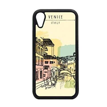 Imagem de Capa para iPhone XR com padrão de marco da alfândega da Itália Venice para proteção de telefone Apple