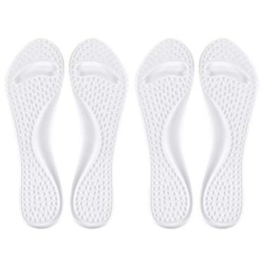 Imagem de Almofada de pé de Couro Transparente Sapatos de Silicone Palmilha de Massagem Aliviar a Fadiga 3 4 para Almofada de Sete Pontos de Salto Alto 2 Pares Almofadas de Fita de Aperto