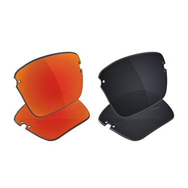 Imagem de Galvanic Lentes de substituição para óculos de sol Costa Del Mar Galveston - Rubi + Preto polarizado - Pacote combo