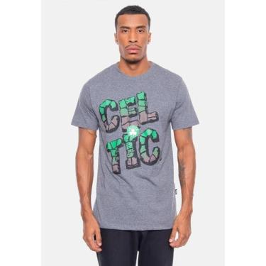 Imagem de Camiseta Nba Rock Team Boston Celtics Grafite Mescla