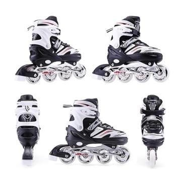 Imagem de Patins In-line (em Linha) Semi Profissional Long Feng Ajustável Roller Abec 7 (Preto, 33 ao 35)