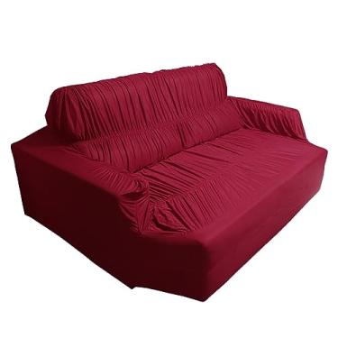 Imagem de Capa de Sofá LARA RETRÁTIL 3 LUGARES Tamanho King Cor 01: Vermelho